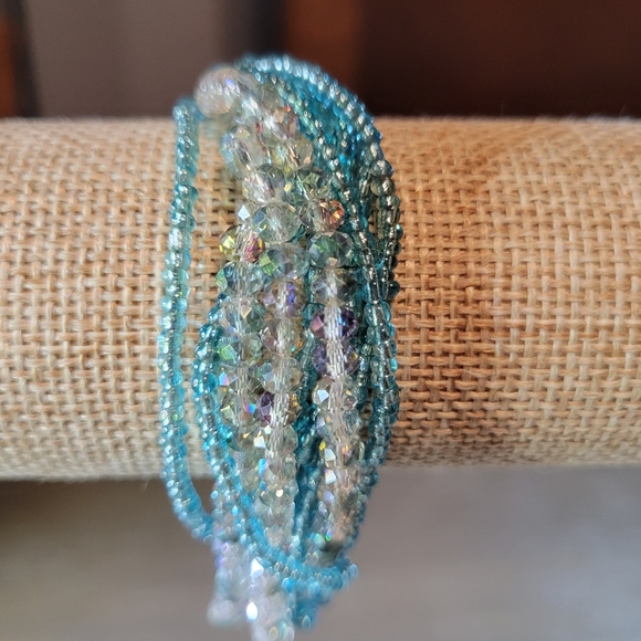 Cathy's Concepts Rhinestone Earrings & Nicole Beaded Bracelet CostumeJewelry Lot - Picture 2 of 11